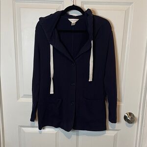 Christopher & Banks Navy Blue Hooded Blazer/ Jacket Women’s size Small